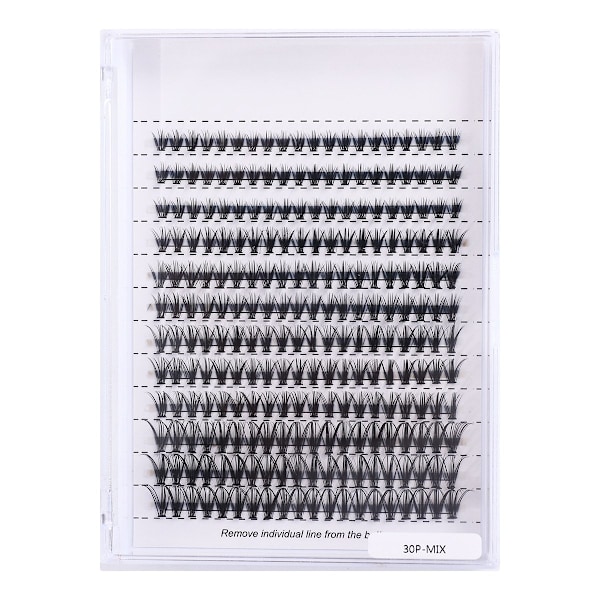 Individuella lösögonfransar - Set natural look volume lash - 30p Svart