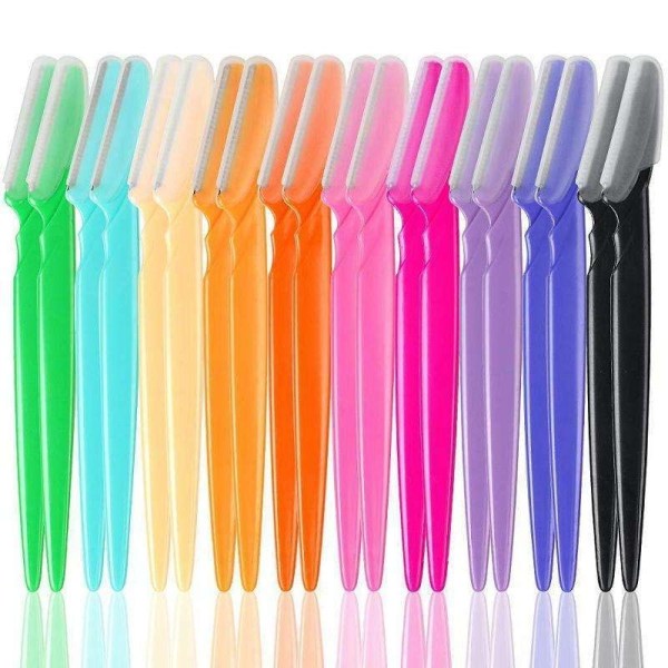 6-pack Ögonbrynskniv - Skäggkniv - Eyebrow knife - Trimmer Multicolor