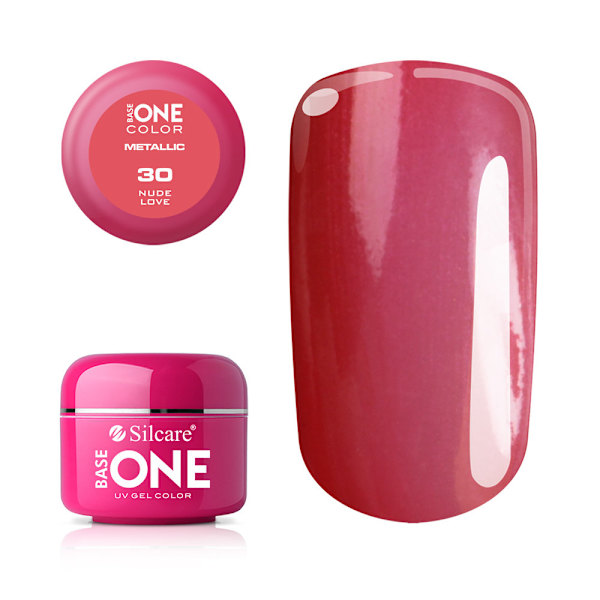 Base one - Metallic - Nude love 5g UV gel Red