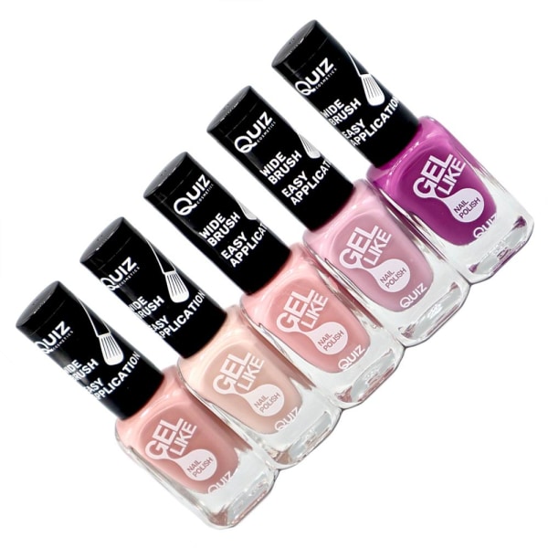 5st nagellack, nail polish - Pastell - Purple multifärg