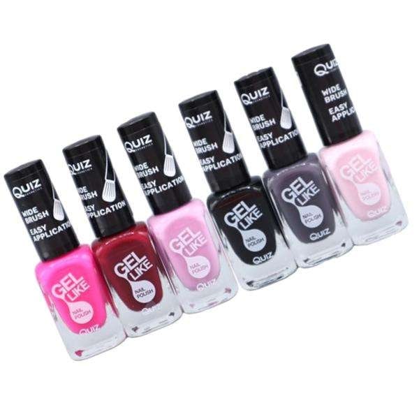 6st nagellack, nail polish - Set  - multifärg