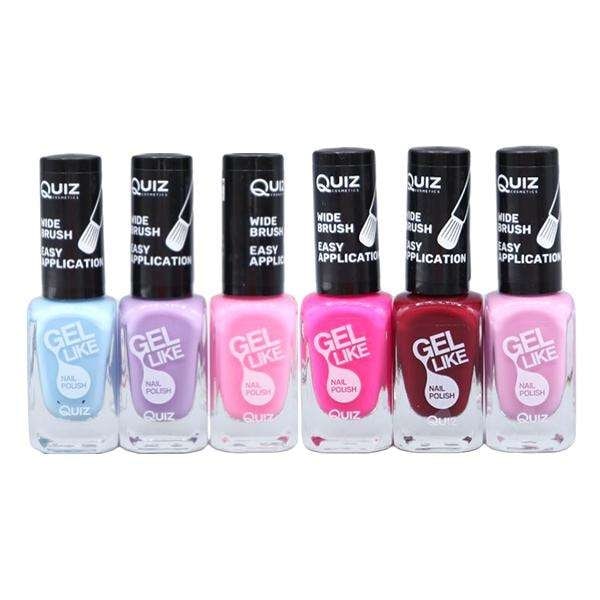 6st nagellack, nail polish - Set  - multifärg