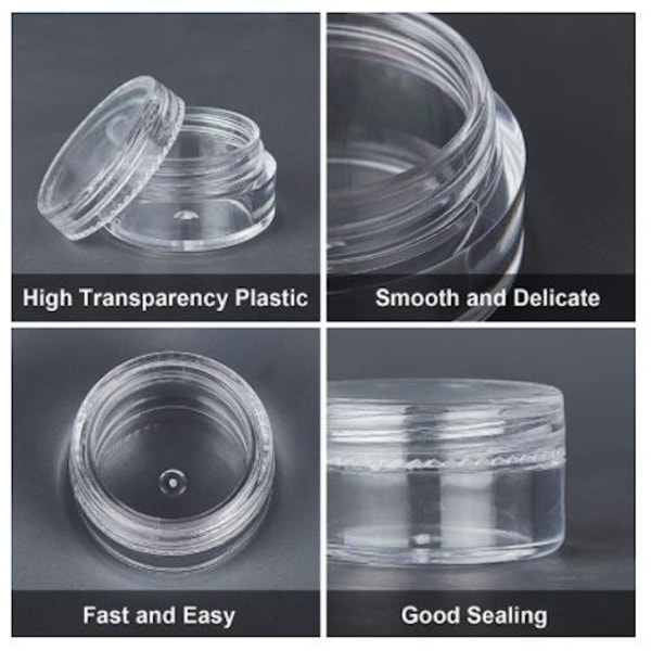 5 opbevaringsglas 10ml Transparent