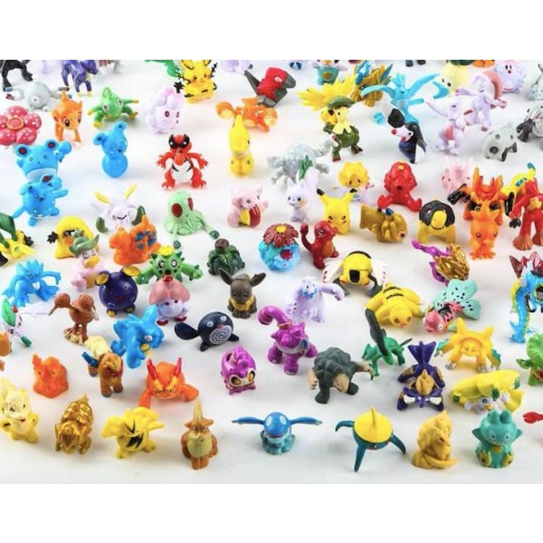 24 kpl värikkäitä Pokemon-figuuria - Kerää Mini Pokemon Pikachua Multicolor