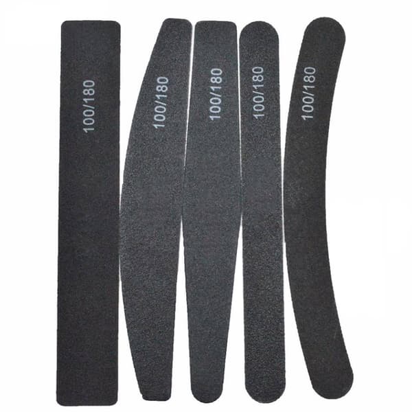 10 dobbeltsidige neglefiler - 100/180 Black
