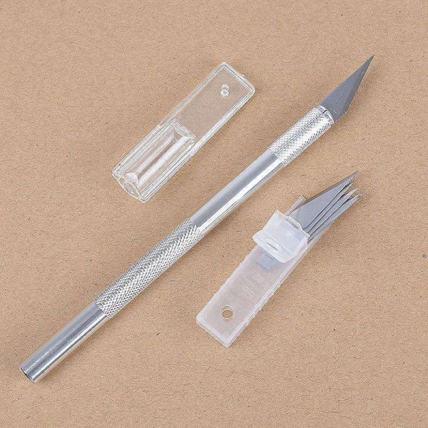 Hobbykniv / Skalpell - 5-blad - Kit - DIY Silver