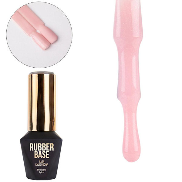 Mollylac - Rubber base - Sparkling Mousse - 10g - UV-gel/LED - Baslack