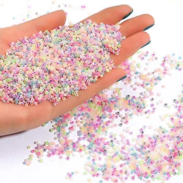 Seed beads - 2mm - 2000st - Pastell MultiColor 2000st