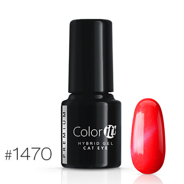 Gelelakk - Color IT - Premium - Cat Eye - *1470 UV gel/LED Red