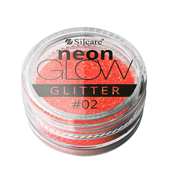 Nagelglitter - Neon Glow glitter - 02 3g Röd