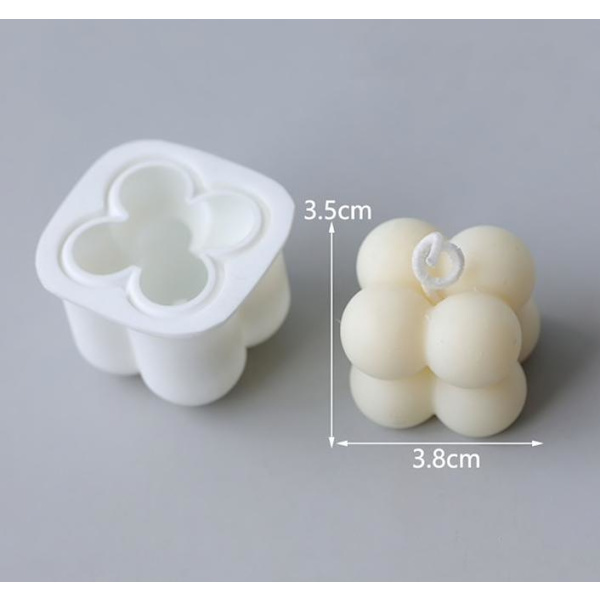 3-pack DIY - Candle molds - Candle Small - Gjutform - Ljusform Vit