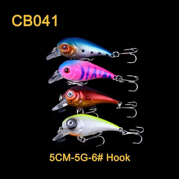 20-pack fiskedrag wobbler, Minnow mixed, Crankbait multifärg