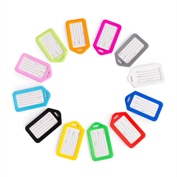 Bagagetag / Adresstag / Luggage tag - Märkning väska Cerise
