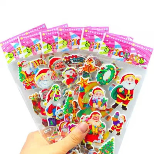 12 ark med klistremerker - julemotiv - juledesign Multicolor
