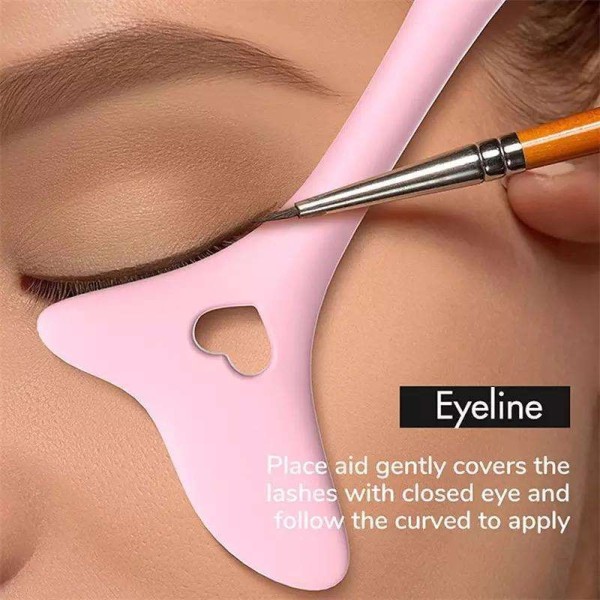 Eyeliner Stencil skabelon - Make up Pink