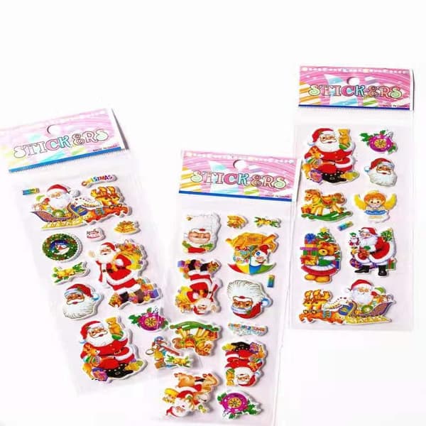12 arkkia tarroja - Jouluaihe - Joulukuvio Multicolor