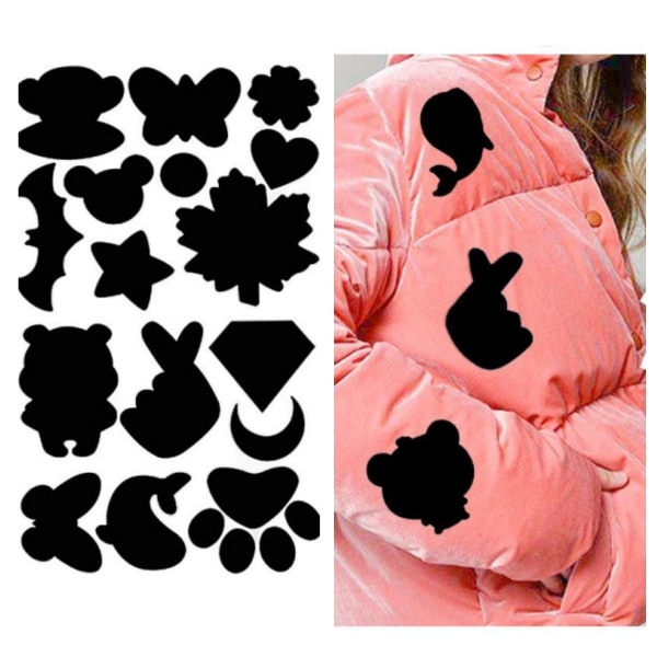Patches Lasten vaatteet - Itseliimautuva, vedenpitävä, kestävä Black