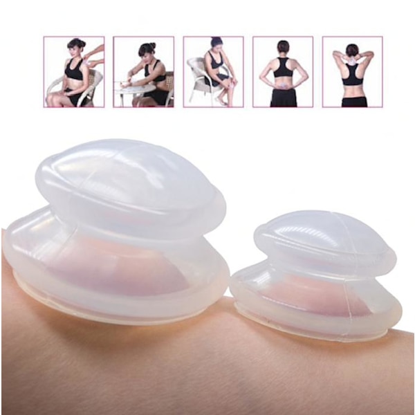 Cupping for helkroppsmassasje - 4-pakning - XS-L White