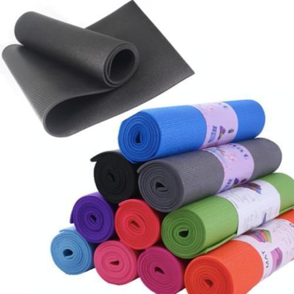 Yogamatte / yogamatte - Treningsmatte - 6mm - 173cm * 61cm Black