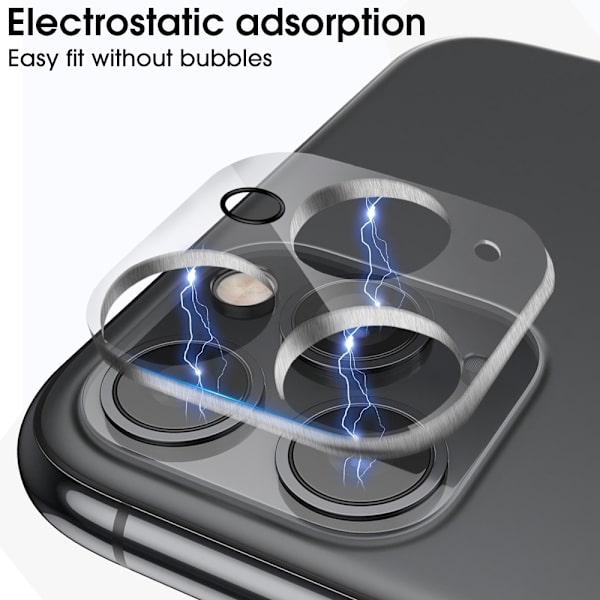 2-Pack Linsskydd för iPhone 15 Pro Kamera i härdat glas Transparent iPhone 15 Pro