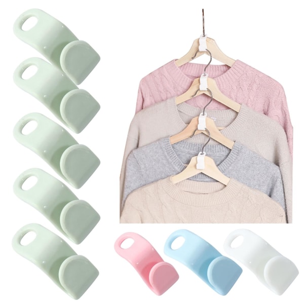 10-pack Klädhängare - Anslutningskrok - Organizer multifärg