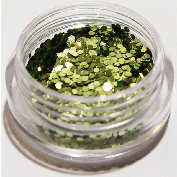 Nail Glitter - Hexagon - Green - 8ml - Glitter Green