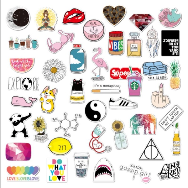 46st stickers klistermärken - Djur motiv - Cartoon - dekaler multifärg