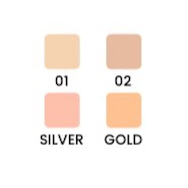 Highlighter kompakt - 4 farger - Quiz Cosmetics Silver