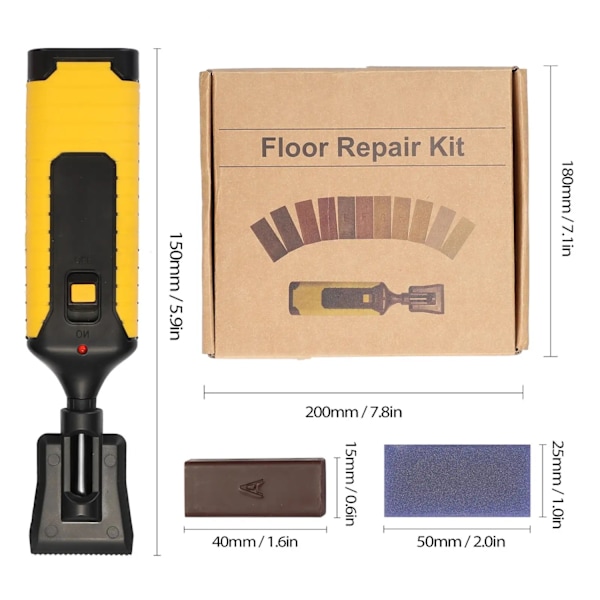 Golvreparationsset Diy Multifunktionellt Träskivreparationsverkt Multicolor