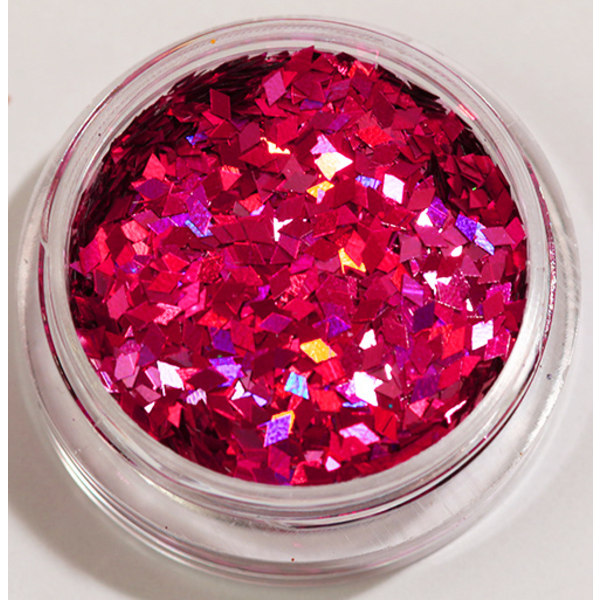 Negleglitter - Rhombus/Diamanter - Pink - 8ml - Glitter Pink