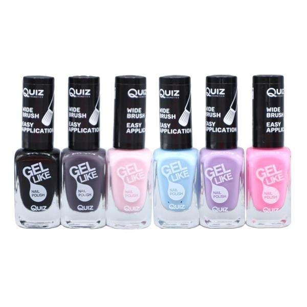 6st nagellack, nail polish - Set  - multifärg