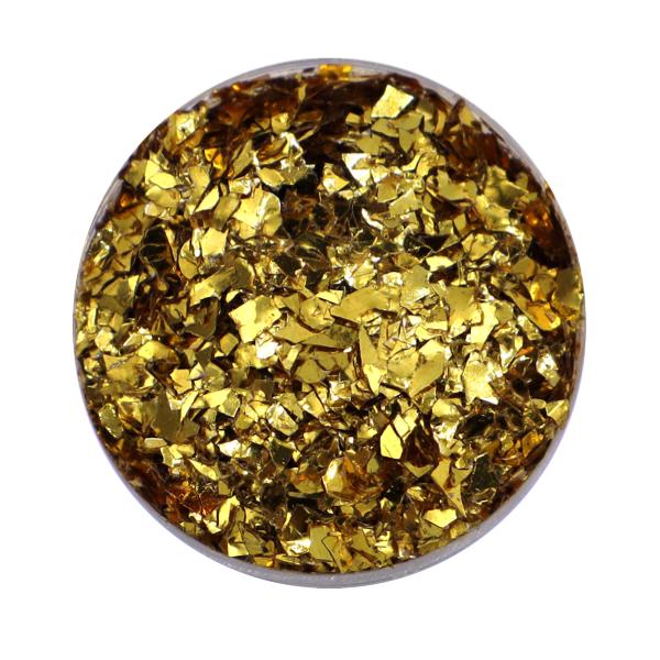 Kynsien glitter - Flakes / Mylar - Kultainen metalli - 8ml - Glitter Gold