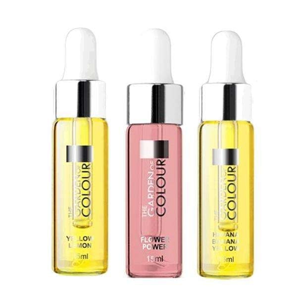 3-pack - Nagelbandsolja - Citron, Blomma, Banan - 15ml multifärg