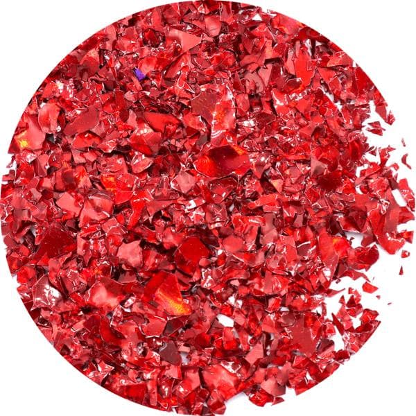 Nagelglitter - Flakes / Mylar - Röd - 8ml - Glitter Röd
