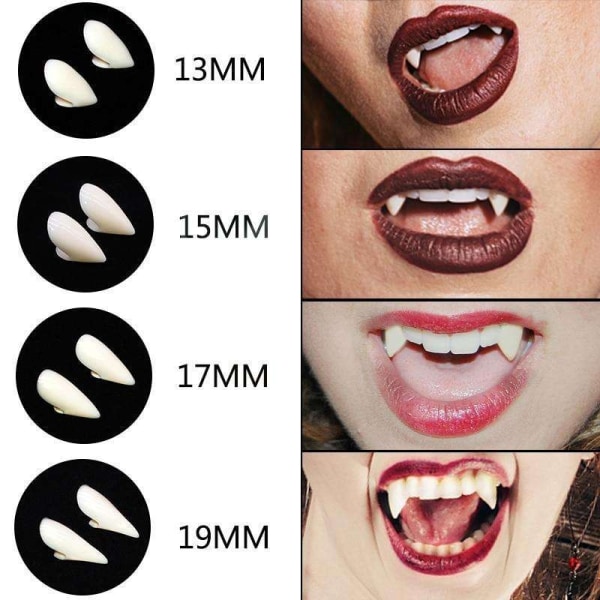 Vampyr tænder - Halloween - 13mm 15mm