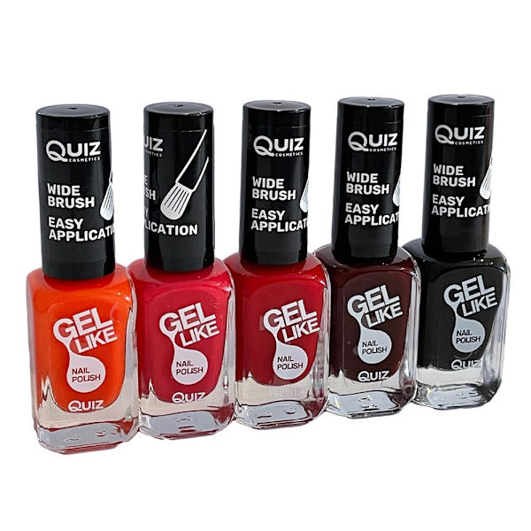 5st nagellack, nail polish - Mixade färger multifärg