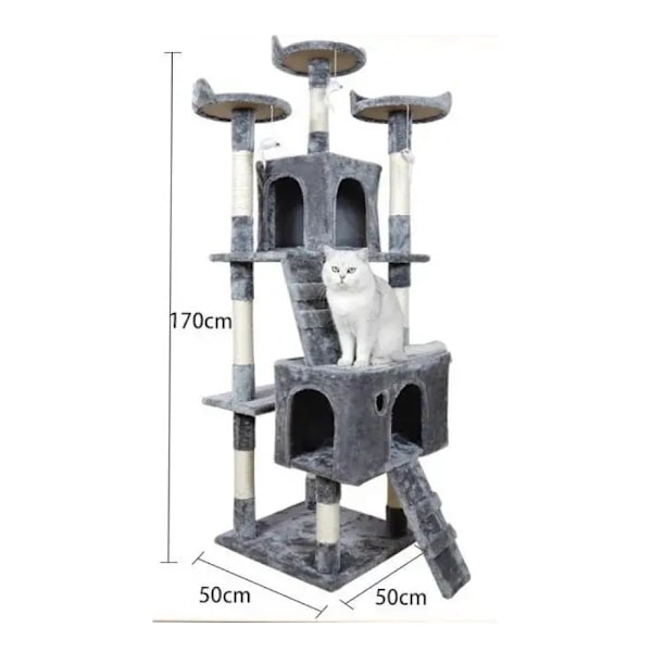 Kattetræ - 170cm - Kradsestolper - Kradsemøbler Dark grey
