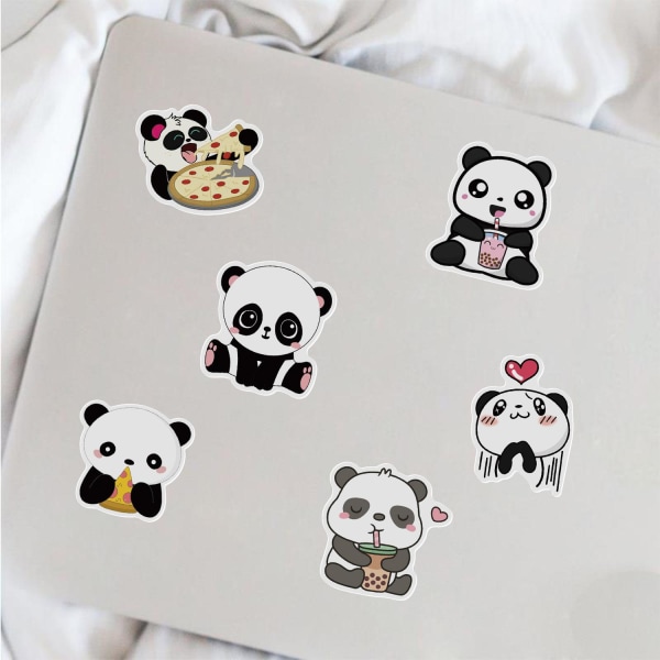 50 kpl Animal Graffiti Tarrat Vedenpitävä Laptop Skate - Panda Multicolor