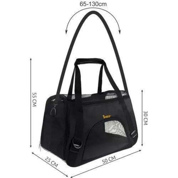 Transportbag - Kjæledyrsbærer - Trygg og komfortabel for kjæledyr Black