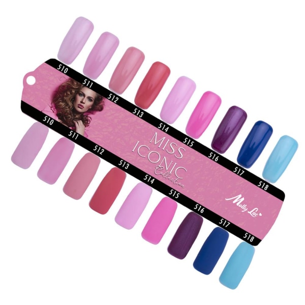 Mollylac - Gellack - Miss Iconic - Nr518 - 5g UV-gel/LED Blå