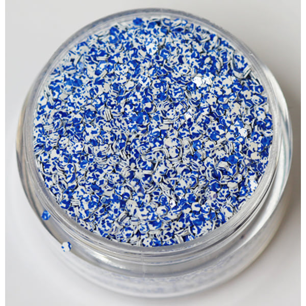 Kynsien glitter - Hexagon - Kaksisävyinen sininen/valkoinen - 8ml - Glitter Multicolor