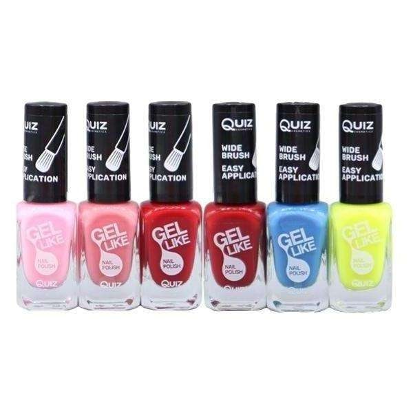 6st nagellack, nail polish - Set  - multifärg