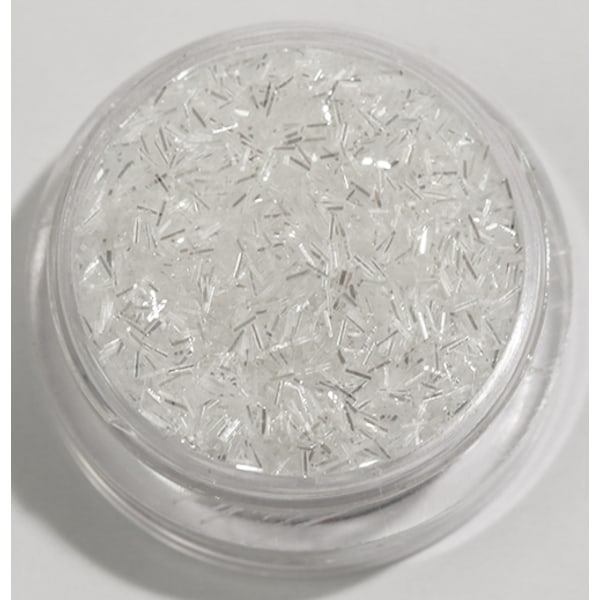 Negleglitter - Striper - Hvit is - 8ml - Glitter White