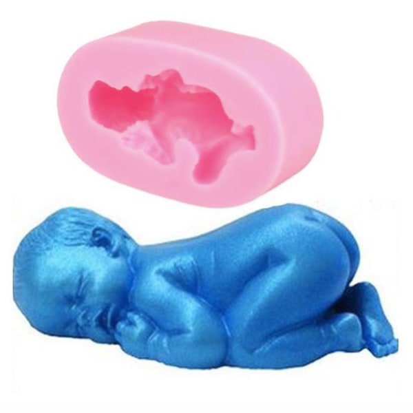 Nukkuvan vauvan muoto, kaste, vauvanäyttelyt, nukkuva vauva - Valumuoto Pink