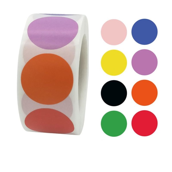 500 tarraa tarrat - Dots / Dots motiivi - Sarjakuva Multicolor