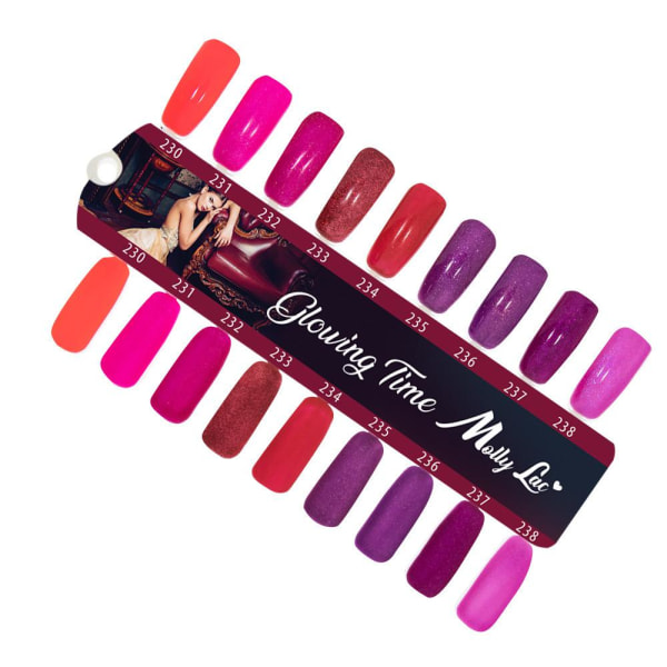 Mollylac - Gelelakk - Glødetid- Nr238 5g UV-gel/LED Pink