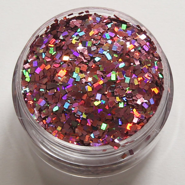 Negleglitter - Firkantet - Lyserosa - 8ml - Glitter Light pink