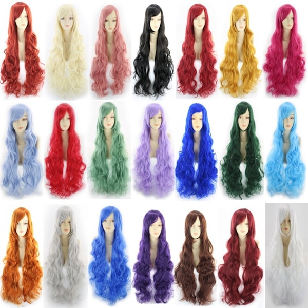 Syntetisk parykk for Party, Pride, Parader og Cosplay 80cm #8