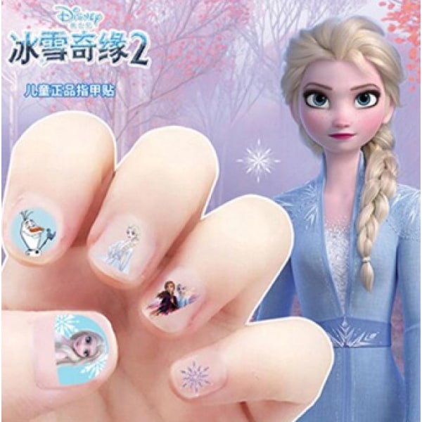 Negleklistermærker - Disney-prinsesser laver makeup - Frozen elsa Multicolor