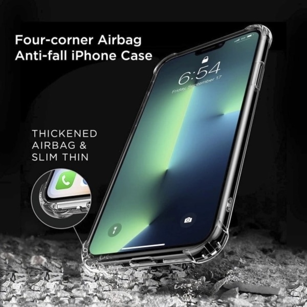 IPhone 14 - Silikon Shockproof Skal extra stöt tåligt Transparent IPhone 14